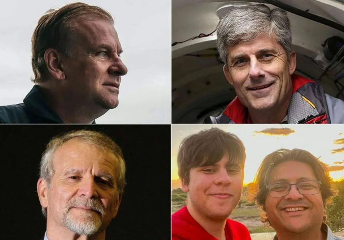 Las personas del sumergible Tit&aacute;n