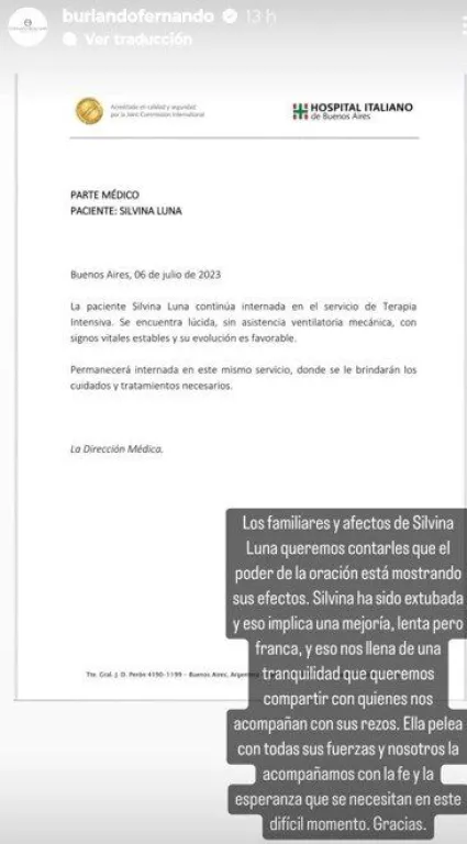 Comunicado de Fernando Burlando