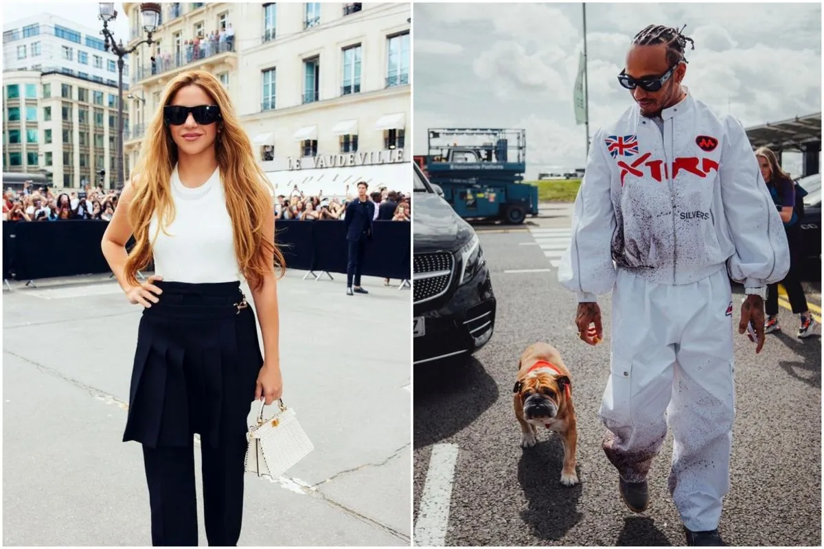 Shakira y Lewis Hamilton