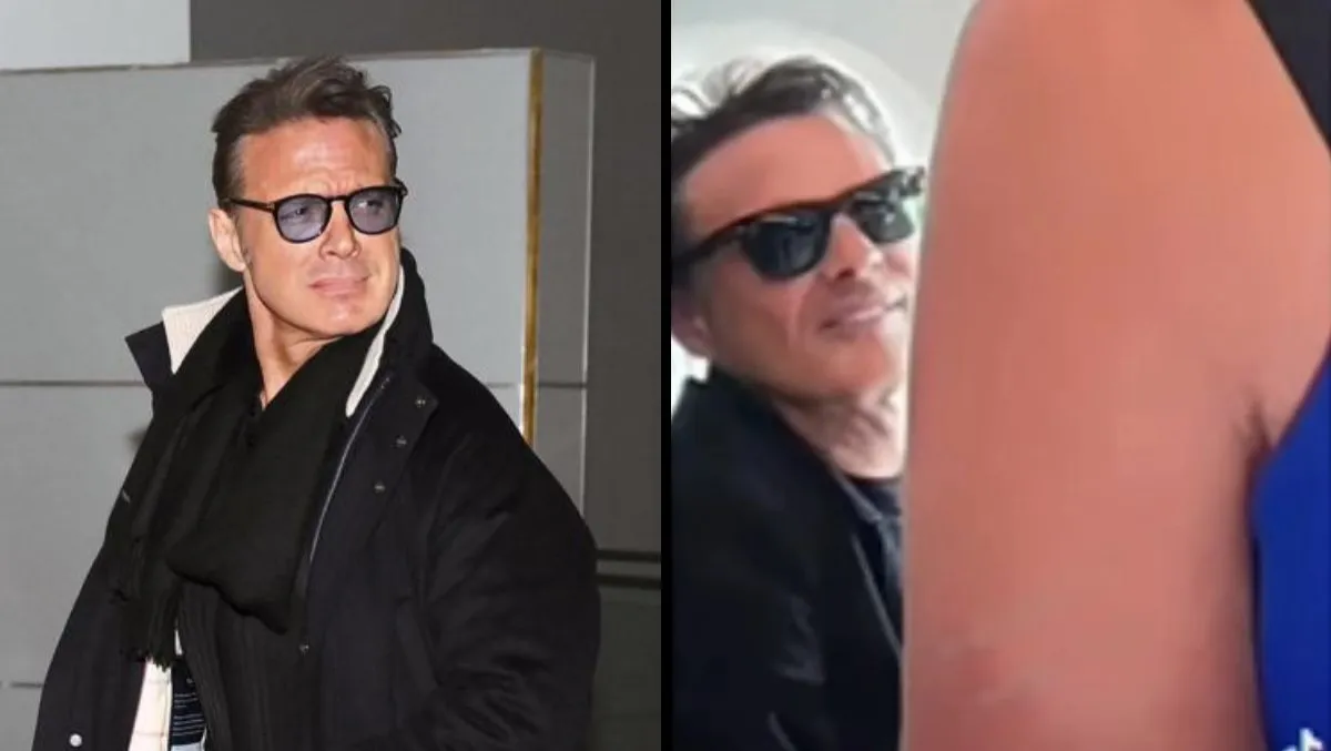 luis miguel viajando en avion 2023