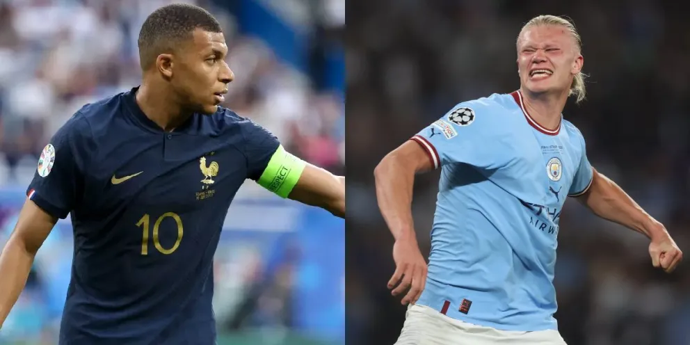 La envidia de Kylian Mbappé al ver a Erling Haaland presumir su último logro en sus redes 