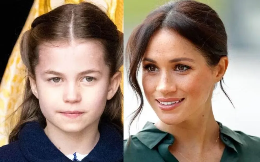 Igual a su madre: así fue la impactante reacción de la princesa Charlotte al ver a Meghan Markle