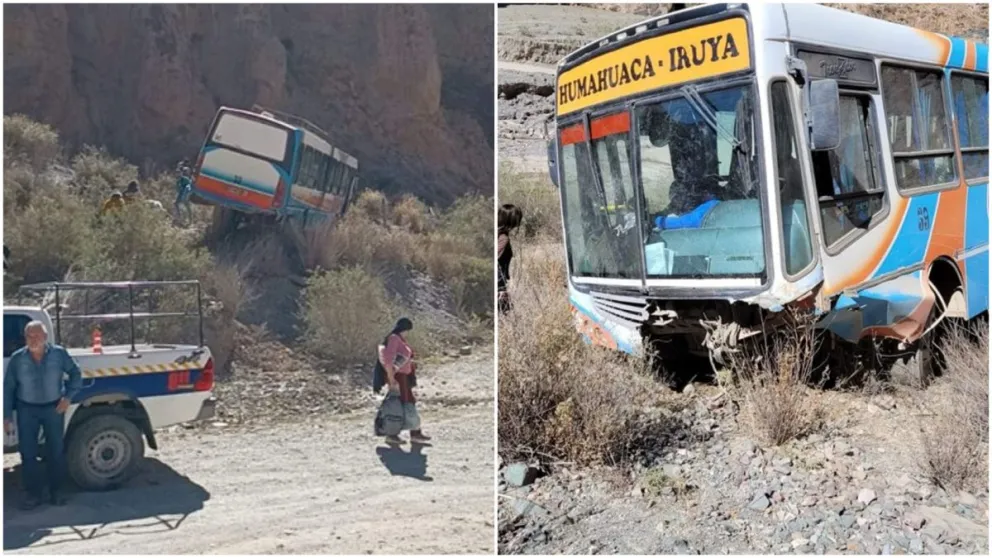 Al borde de la tragedia: en el camino a Iruya, un colectivo se quedó sin frenos y tuvo un terrible accidente