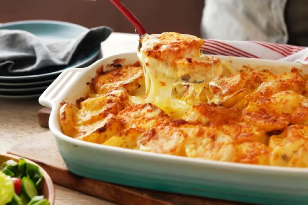 Así puedes preparar unas jugosas papas gratinadas con crema, una receta que te va a enloquecer