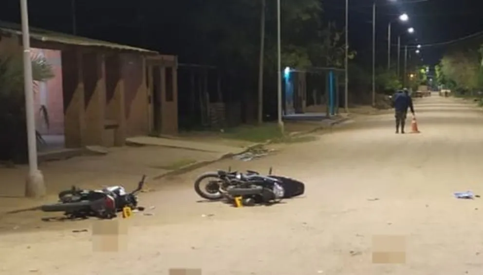 Terrible choque entre dos motos se cobró la vida de una mujer