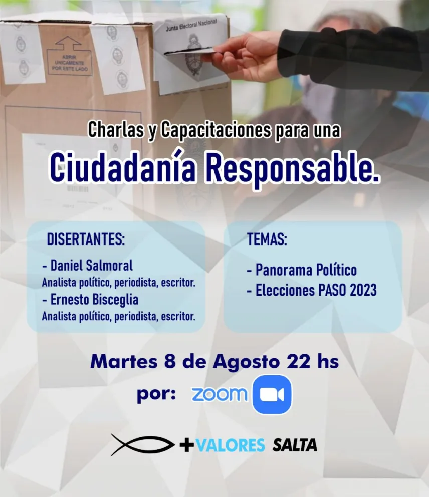 Charla-Debate: Ernesto Bisceglia y Daniel Salmoral analizan el panorama político y las PASO 2023