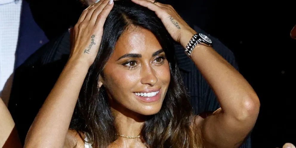 La indiscreta mirada de un hombre a Antonela Roccuzzo mientras Messi jugaba en Inter Miami 