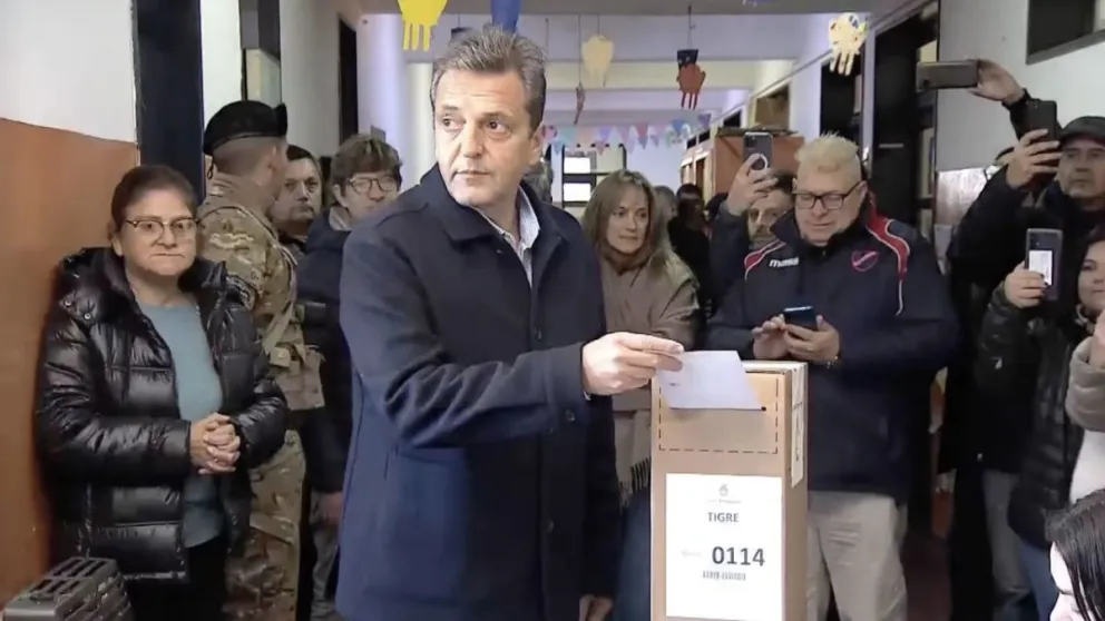 Sergio Massa ya emitió su voto y animó a los ciudadanos a que vayan a votar