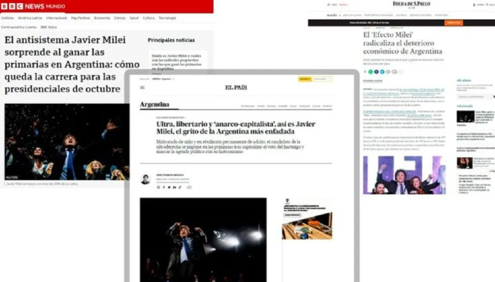 Así reflejaron los diarios del mundo el sorpresivo triunfo de Javier Milei
