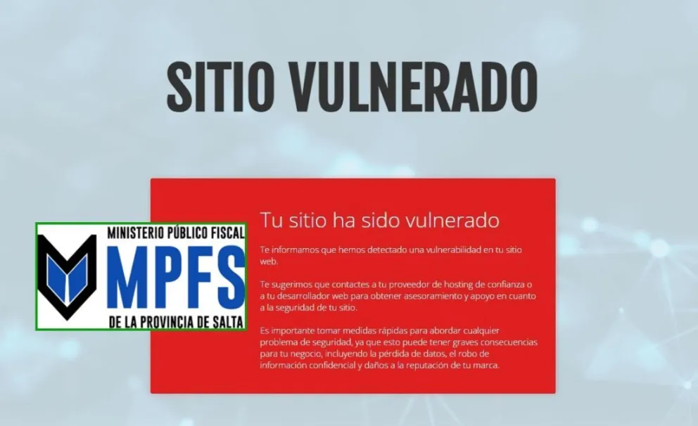La página web del Ministerio Público Fiscal fue hackeada luego de advertir sobre estafas virtuales