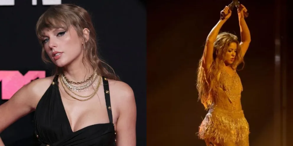 La eufórica y descontrolada reacción de Taylor Swift a la presentación de Shakira en los MTV VMAs