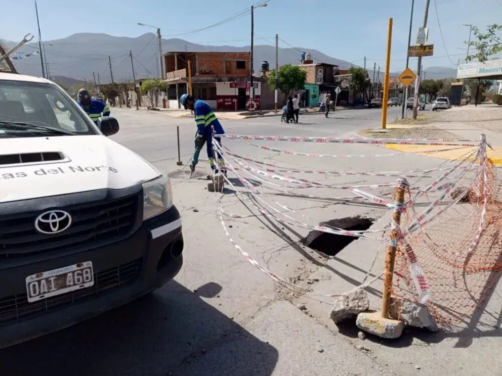Nuevamente se desmoronó una losa en la avenida Discépolo
