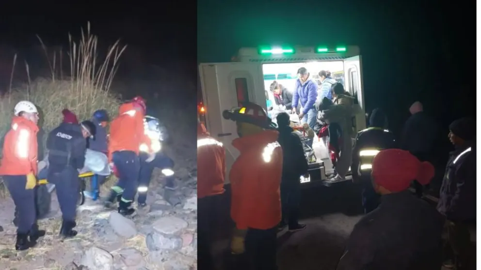 Un hombre quedó atrapado por 4 horas tras el desbarranco de un camión en San Antonio de los Cobres
