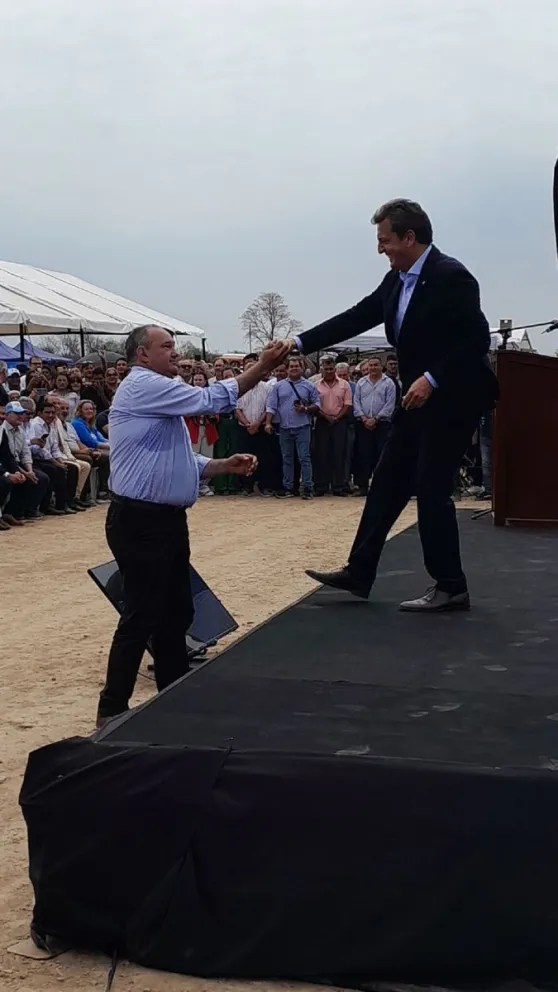 Sergio 'Oso' Leavy participó del acto encabezado por Sergio Massa en General Güemes