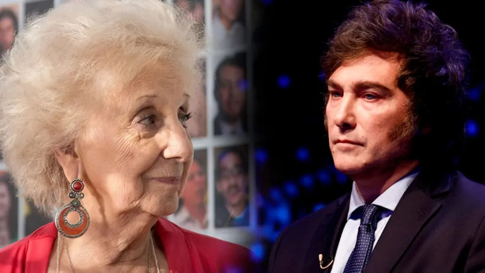 Estela de Carlotto criticó a Javier Milei:  "Quien mancha la historia de nuestro país no puede ser presidente"