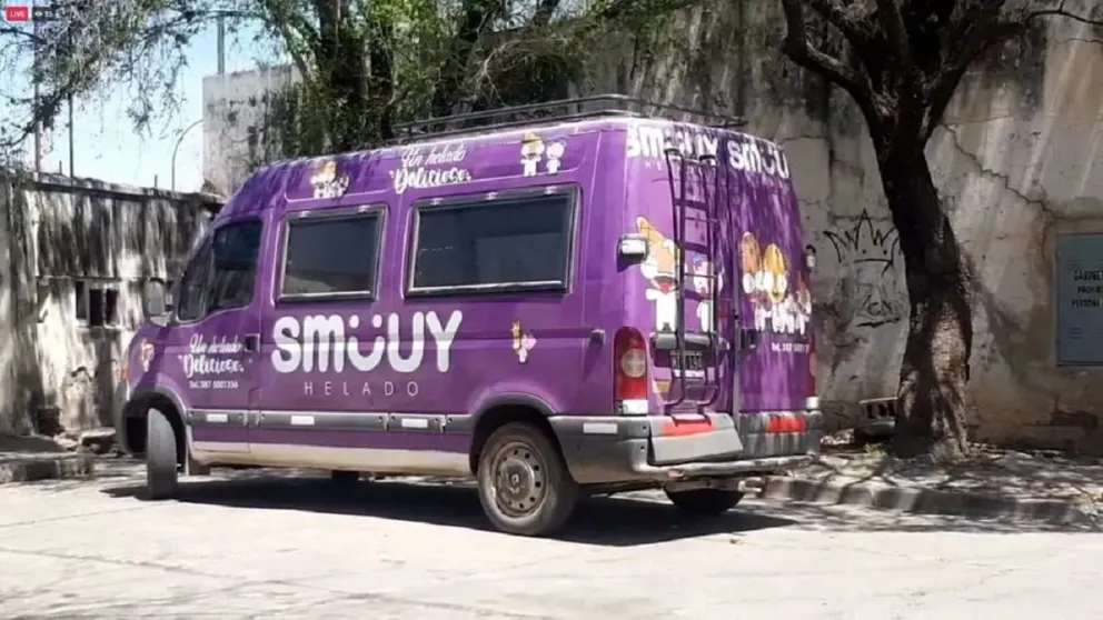 Hallaron la camioneta de helados robada de un comercio salteño