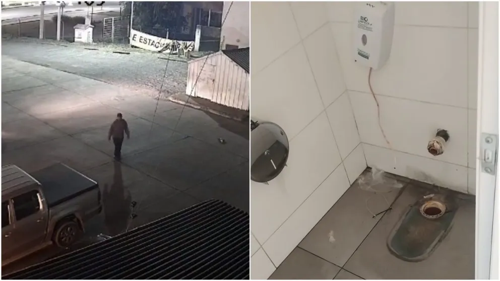 Salteño ingresó al baño de una estación de servicio, y antes de irse se robó el inodoro