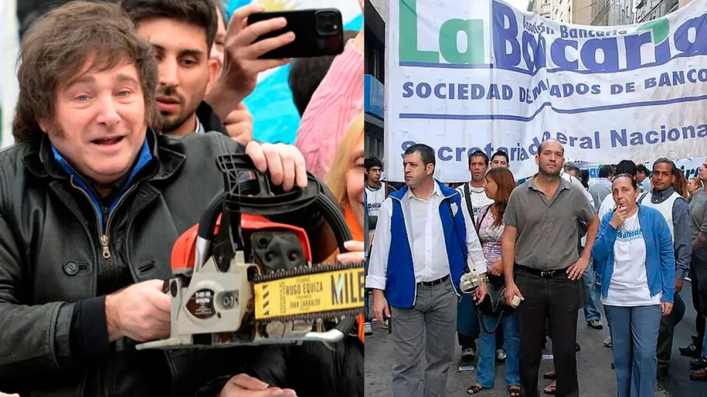 Bancarios calificaron los dichos de Javier Milei de 'terrorismo electoral' tras la suba del dólar blue