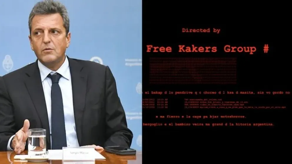 Hackearon la página web de Sergio Massa y escribieron varios mensajes enigmáticos