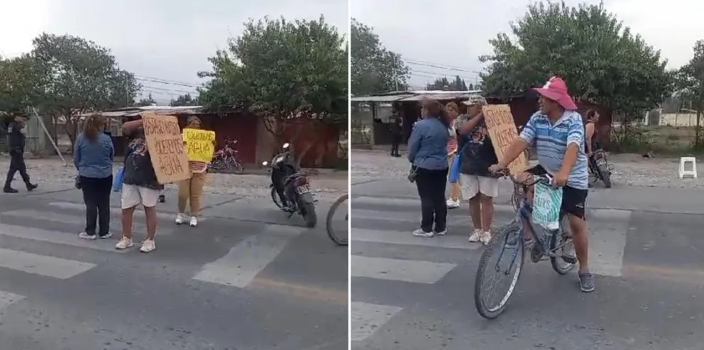 Cortan la Ruta Nacional 51 a la altura de Villa Esmeralda en protesta por falta de agua