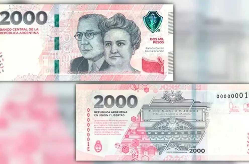 El Banco Central lanzó un nuevo billete de $2.000 con más medidas de seguridad: cómo identificarlo