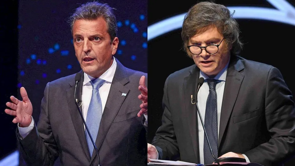 Debate presidencial 2023|Sergio Massa a Javier Milei: “¿Vas a eliminar los subsidios, vas a dolarizar la economía, si o no?” 