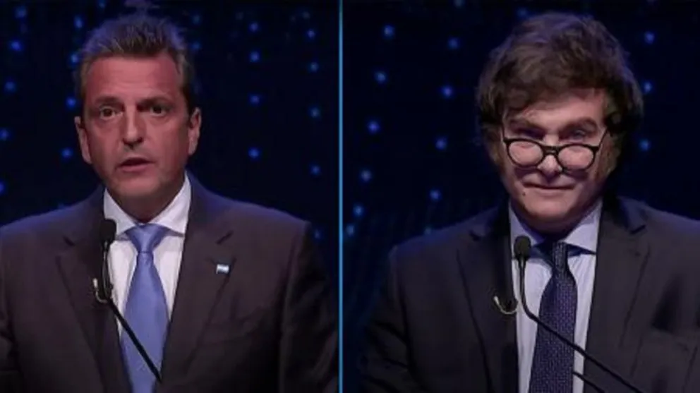 Debate presidencial| Javier Milei contra Sergio Massa: "El problema es el Estado, el que usted maneja"