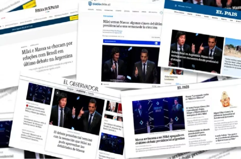 Los medios internacionales resaltaron a Sergio Massa como superior a Javier Milei en el debate presidencial  