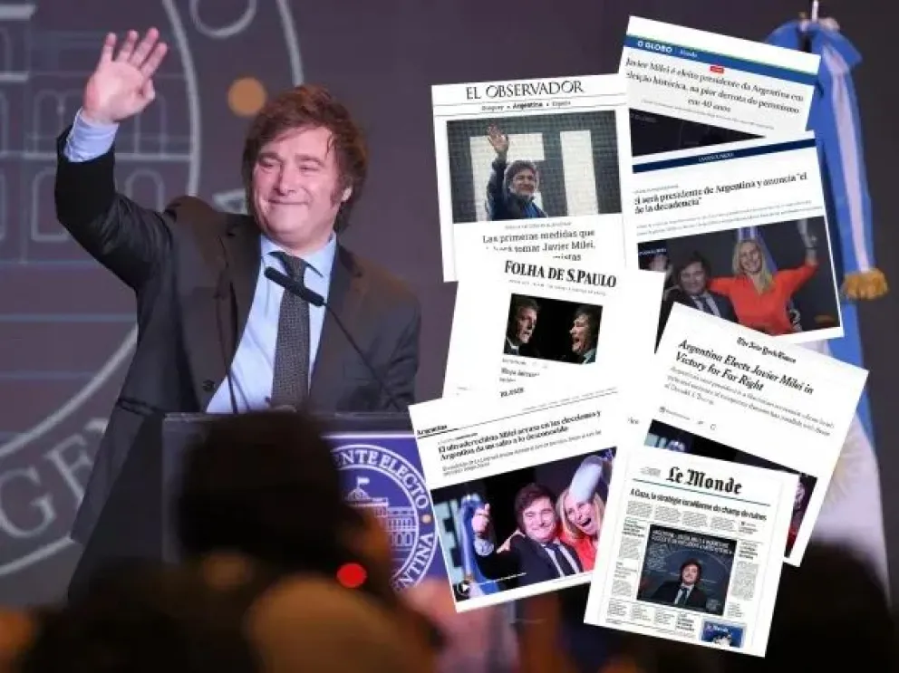 Así mostraron los medios internacionales la victoria de Javier Milei en el balotaje 2023