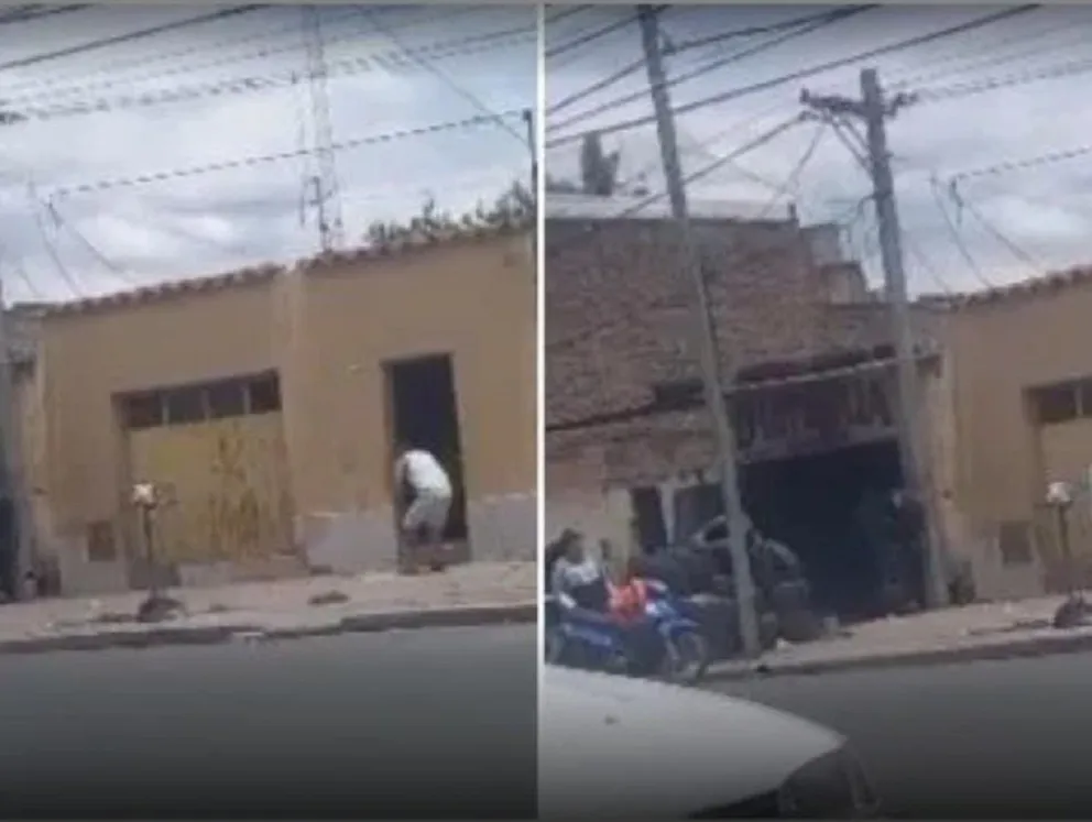 Salteños se enfrentaron en una brutal pelea en plena Avenida Hipólito Yrigoyen