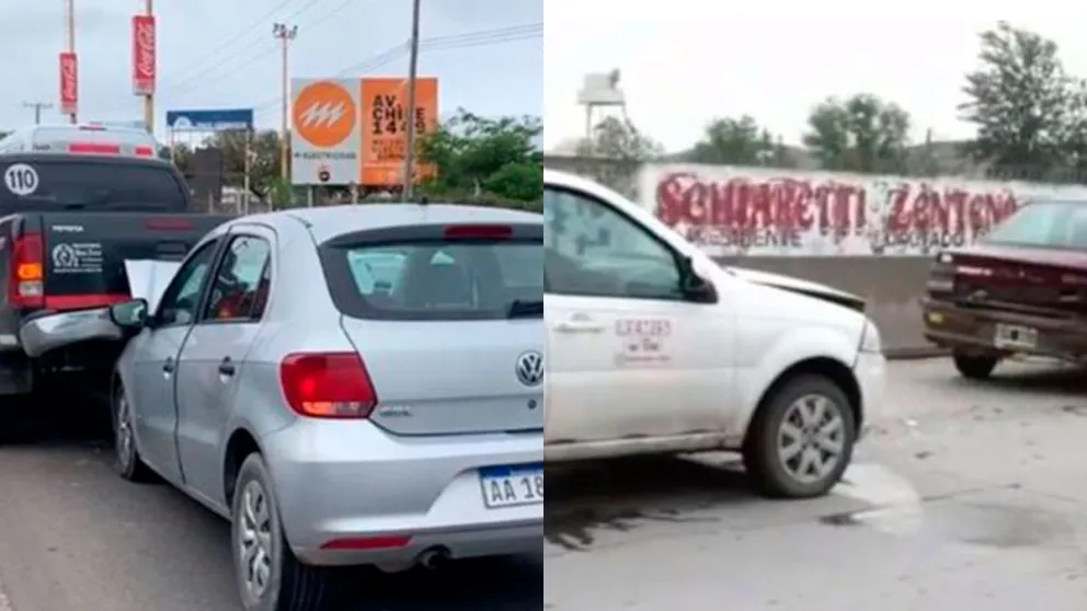 Dos choques en cadena complicaron el tráfico en distintos puntos de la ciudad salteña 