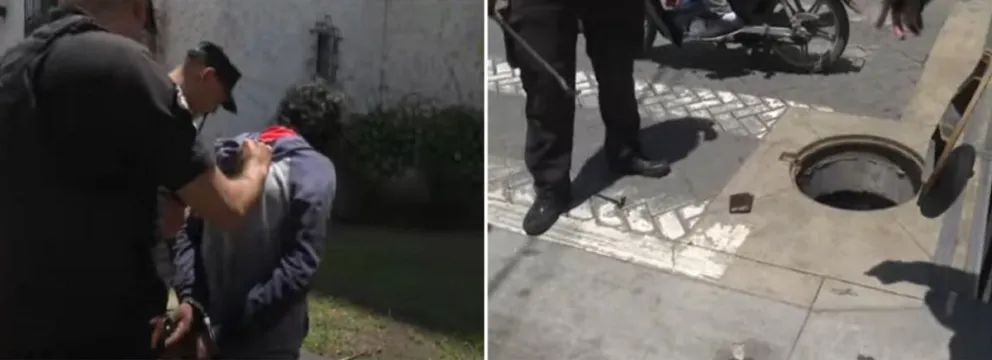 Sujeto robó en el centro salteño e intentó huir por las alcantarillas