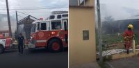 Se produjo un feroz incendio en una antigua confitería en Tres Cerritos
