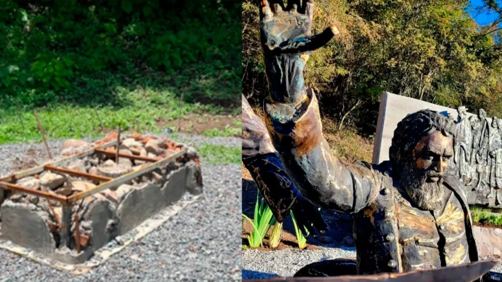 Vandalizaron y robaron el monumento al General Güemes en Quebrada de la Horqueta