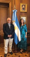 El diputado Carlos Zapata se reunió con Victoria Villarruel y la invitó al club 20 de Febrero