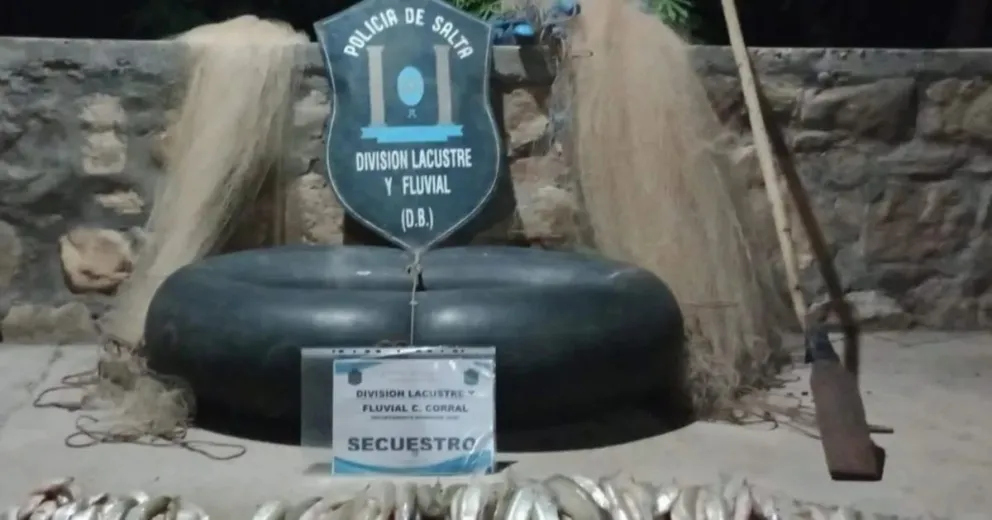 Dique Cabra Corral: la Policía Lacustre secuestró 110 peces de pesca ilegal