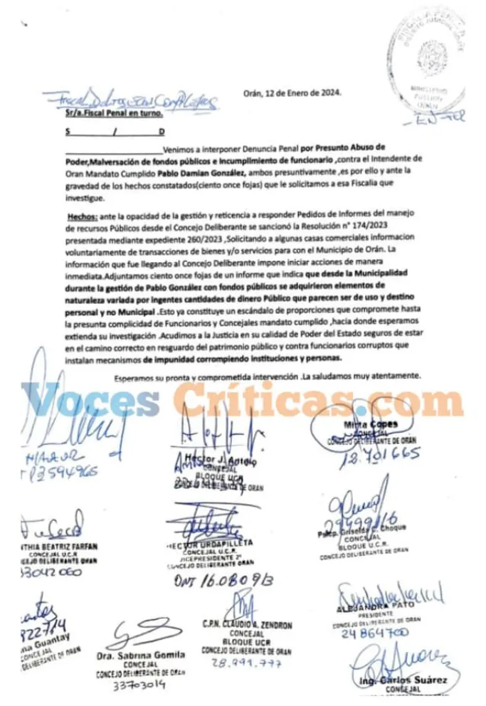 La Justicia de Orán investiga al exintendente Pablo González por vaciar las arcas en compras millonarias  