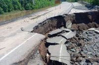 Destrucción vial: la tormenta causó estragos en la Ruta Nacional 68