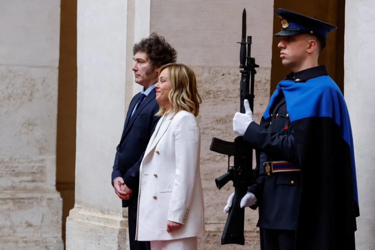 JAVIER MILEI GIORGIA MELONI GIRA INTERNACIONAL 