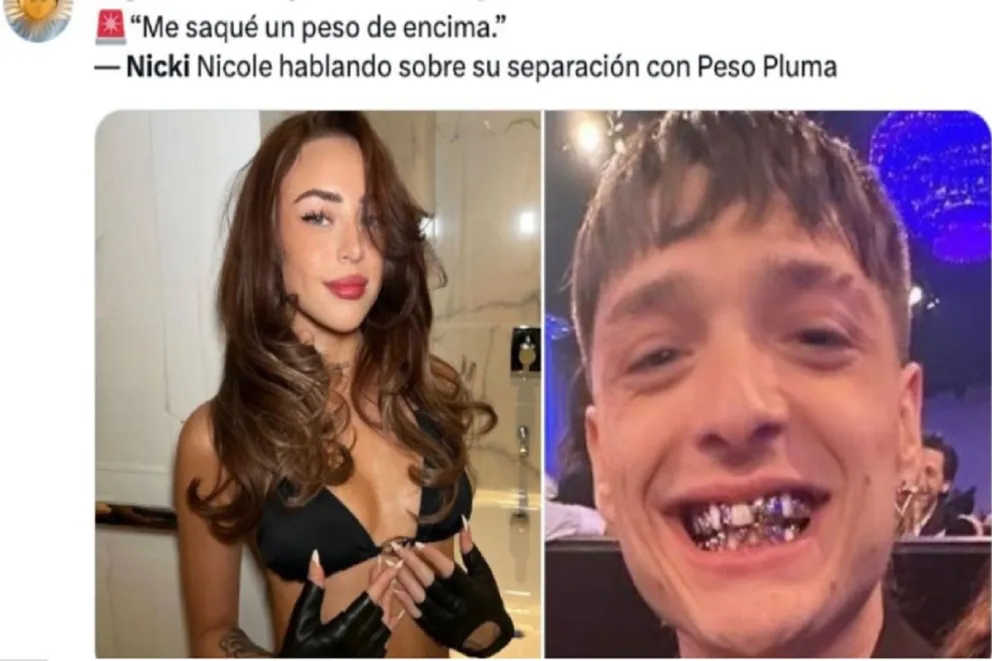 La ruptura de Peso Pluma y Nicki Nicole desató ola de memes en Internet