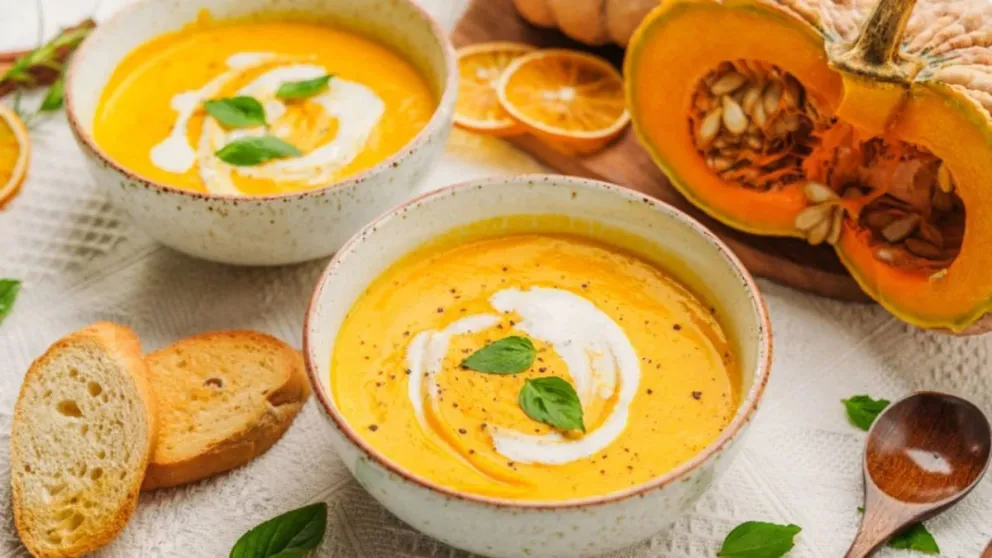 Conocé cómo realizar la deliciosa sopa cremosa de calabaza, para enamorar a los comensales