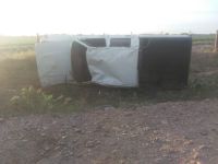 Fuerte accidente vial en Ruta 53: una camioneta volcó y hay heridos de gravedad