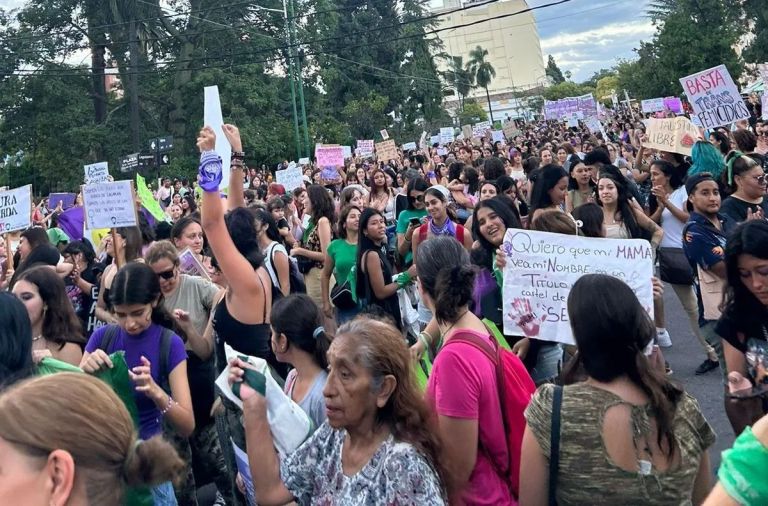 8M en Salta: el reclamo de las mujeres también incluyó críticas a las ...