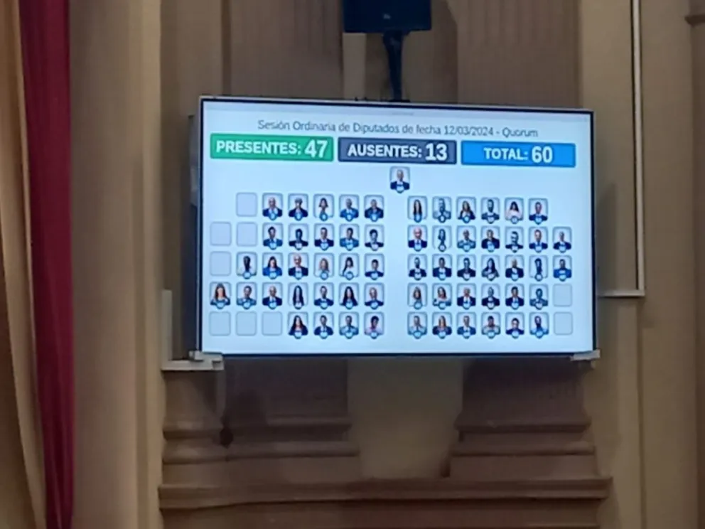Sesión ordinaria: 13 diputados salteños faltaron a los inicios de su segundo compromiso legislativo del año