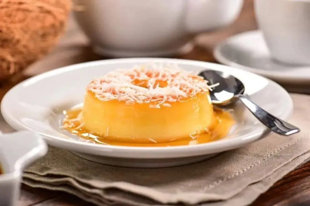 flan de coco light-receta