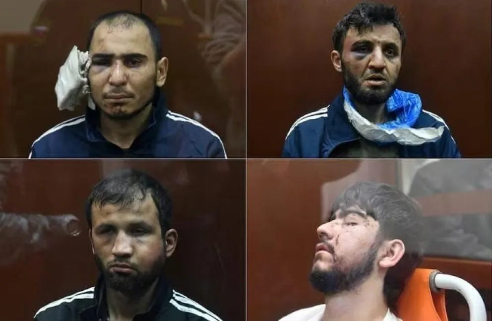 |FOTOS| Los rusos mostraron las aberrantes torturas que sufrieron los acusados del atentado en Moscú