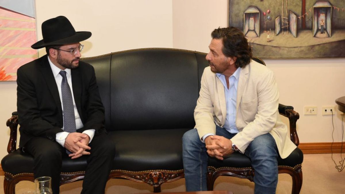 Gustavo Sáenz recibió en Casa de Gobierno al Rabino de la AMIA, Eliahu Hamra
