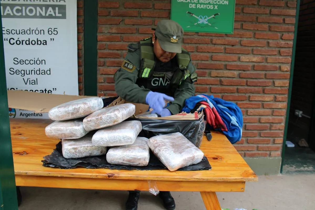 Encomienda cocaína enviada desde Salta