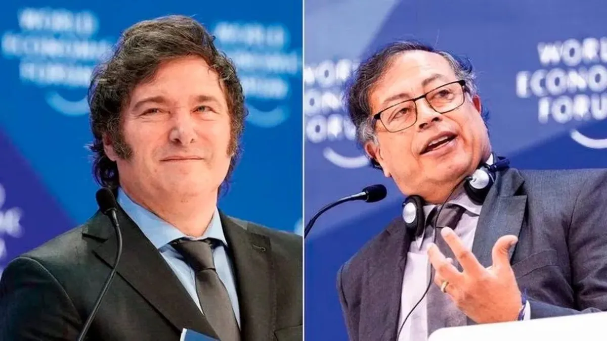 Javier Milei y Gustavo Petro 