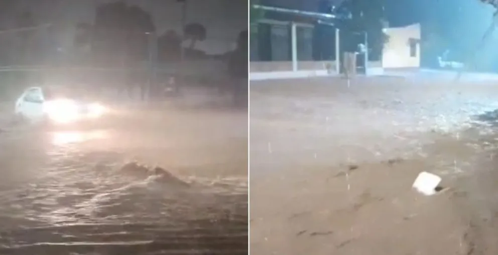 |VIDEOS| Intenso temporal en Aguas Blancas: casas pasadas por agua y calles intransitables